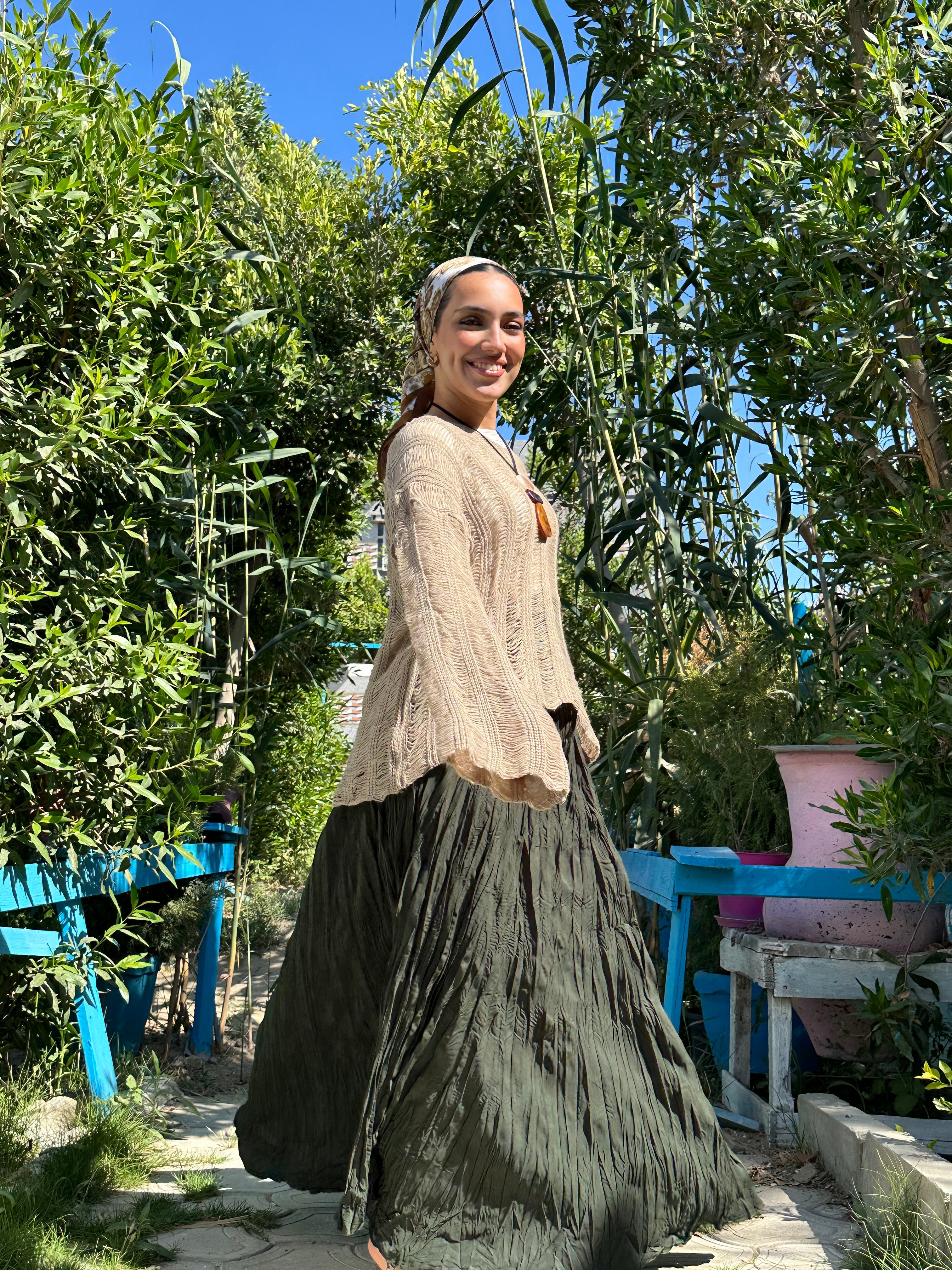 Crushed skirt