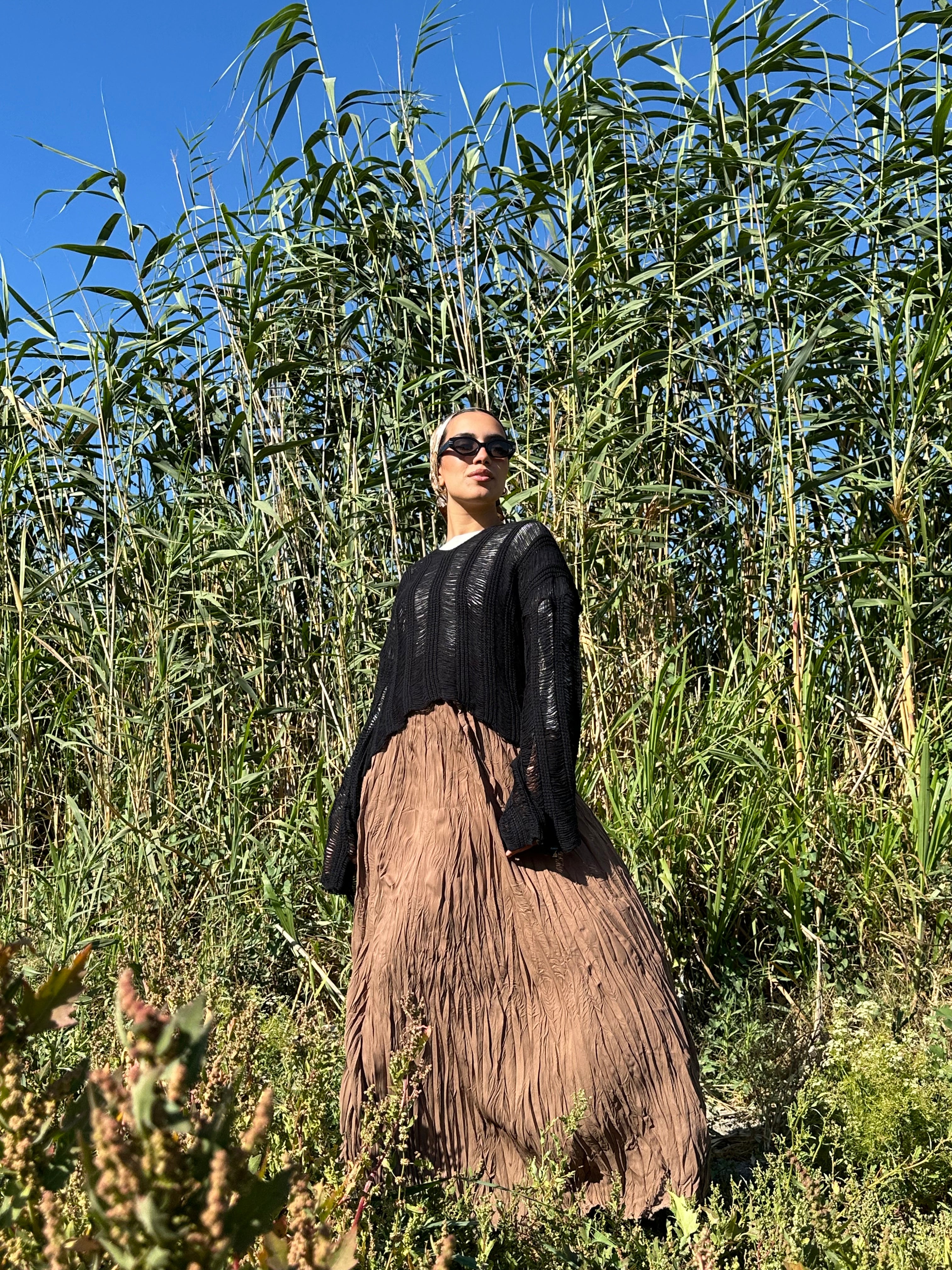 Crushed skirt