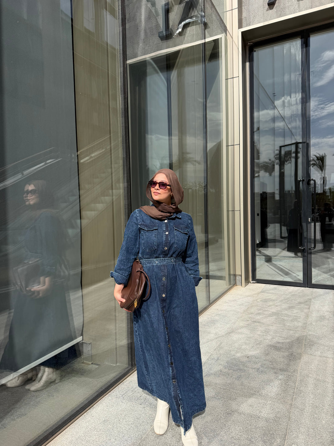 Denim shirt dress