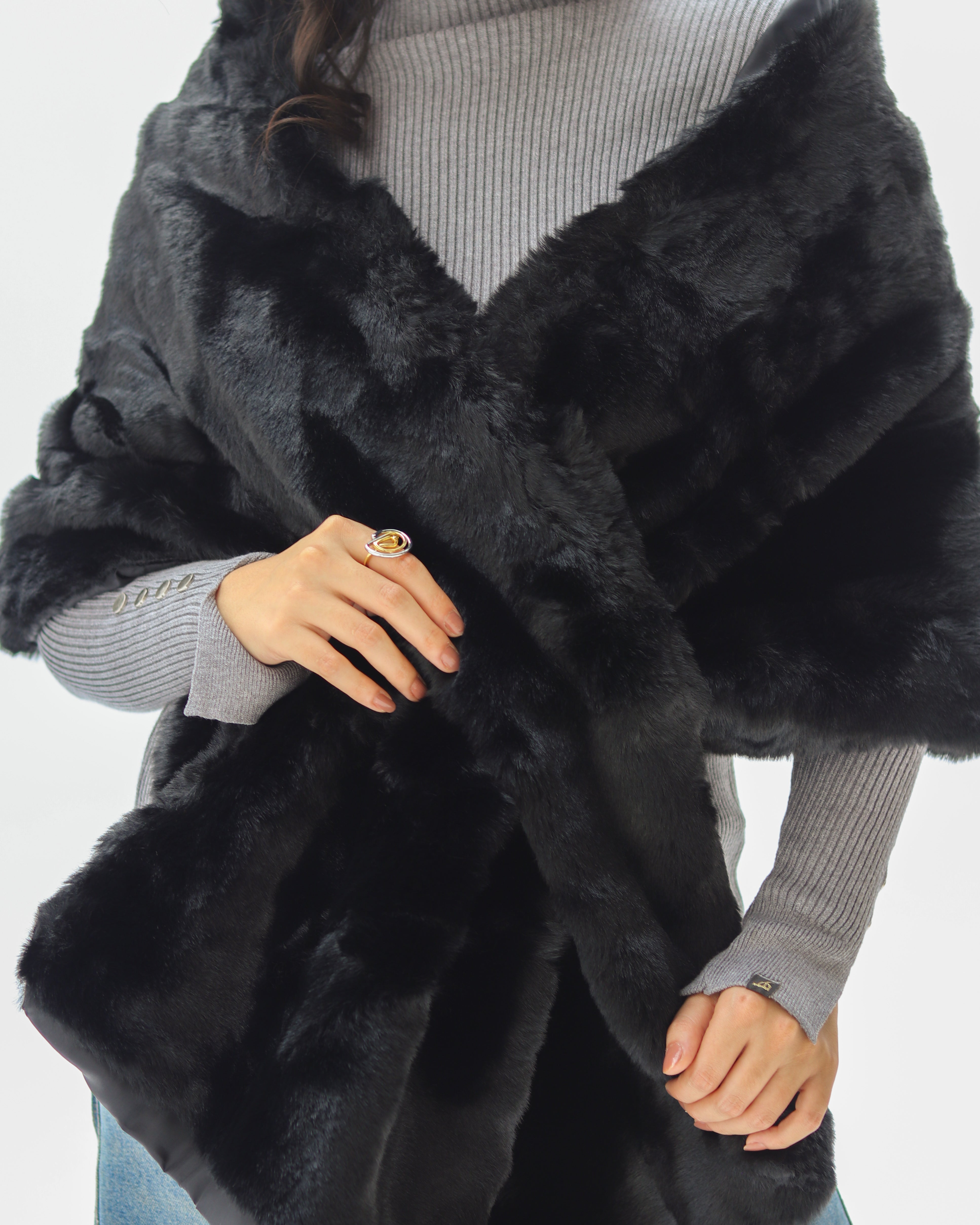 Twisted Fur shawl