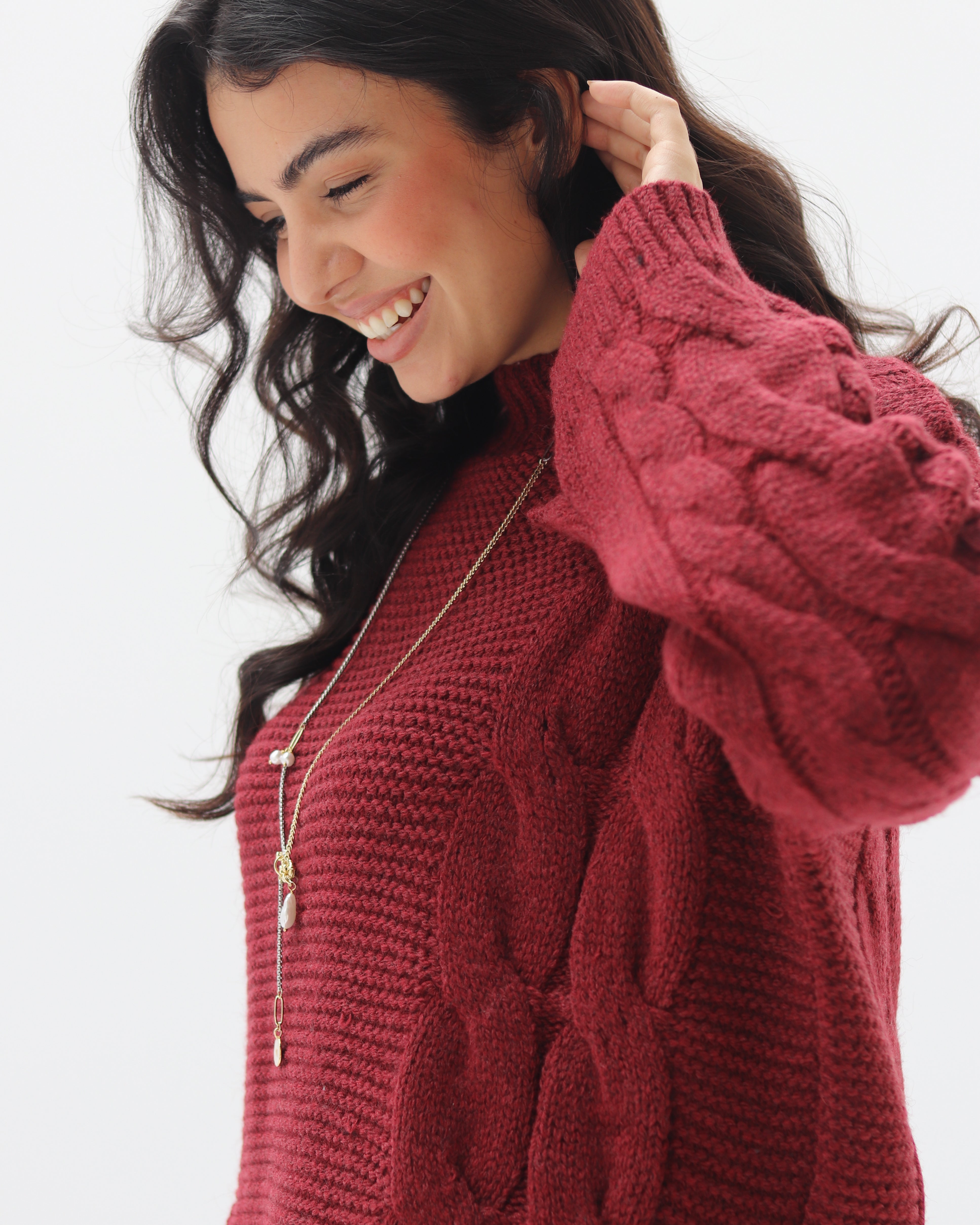 Knit wave sweater